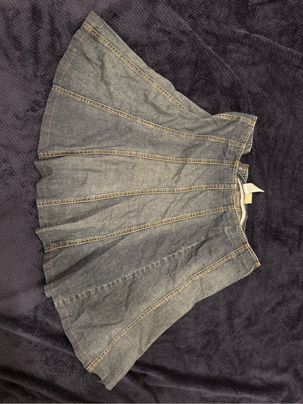 Michael Kors Distressed Grey Denim Skirt